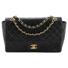 Chanel Vintage CC Chain Flap Bag Quilted Lambskin Large