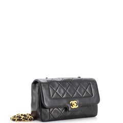 Chanel Vintage CC Kette Klappentasche aus gestepptem Lammfell Mini