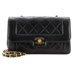 Chanel Vintage CC Kette Klappentasche aus gestepptem Lammfell Mini