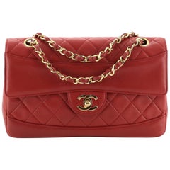 Chanel Vintage CC Chain Flap Bag Quilted Lambskin Small