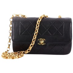 Chanel Vintage CC Chain Flap Bag Quilted Leather Mini