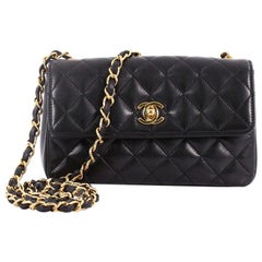 Chanel Vintage CC Chain Flap Bag Quilted Leather Mini