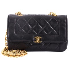 Chanel Vintage CC Chain Flap Bag Quilted Leather Mini