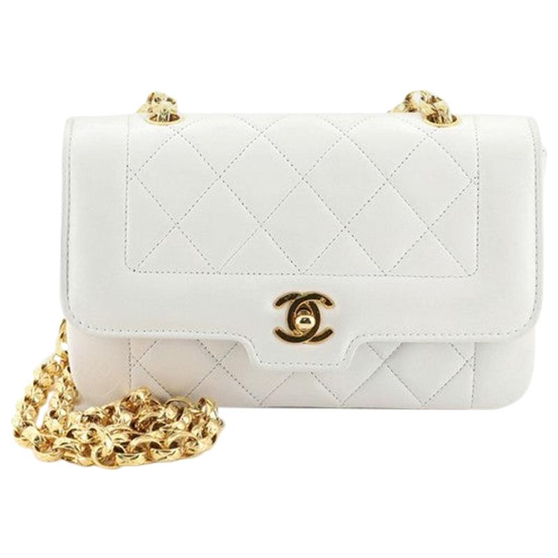 Chanel Vintage CC Chain Flap Bag Quilted Leather Mini