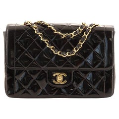 Chanel Vintage CC Chain Flap Bag Quilted Patent Small