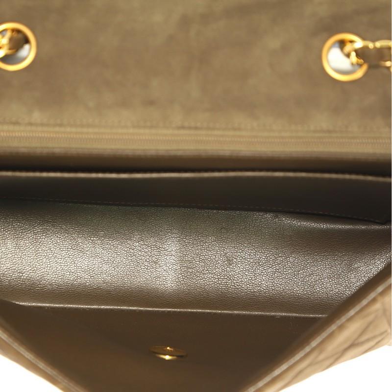 Chanel Vintage CC Chain Flap Bag Quilted Suede Medium 1