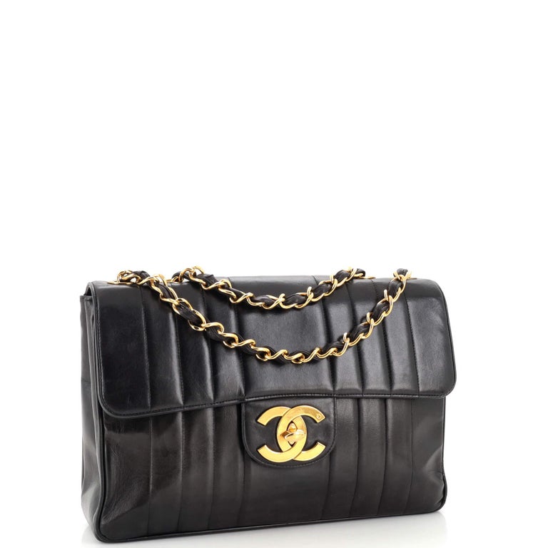 Chanel Vintage CC Chain Flap Bag Vertical Quilt Caviar Maxi For Sale at  1stDibs
