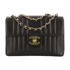 Chanel Vintage CC Chain Flap Bag Vertical Quilt Caviar Maxi