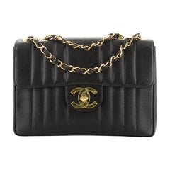 Chanel Vintage CC Chain Flap Bag Vertical Quilt Caviar Maxi 