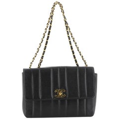 Chanel Vintage CC Chain Flap Bag Vertical Quilt Caviar Medium