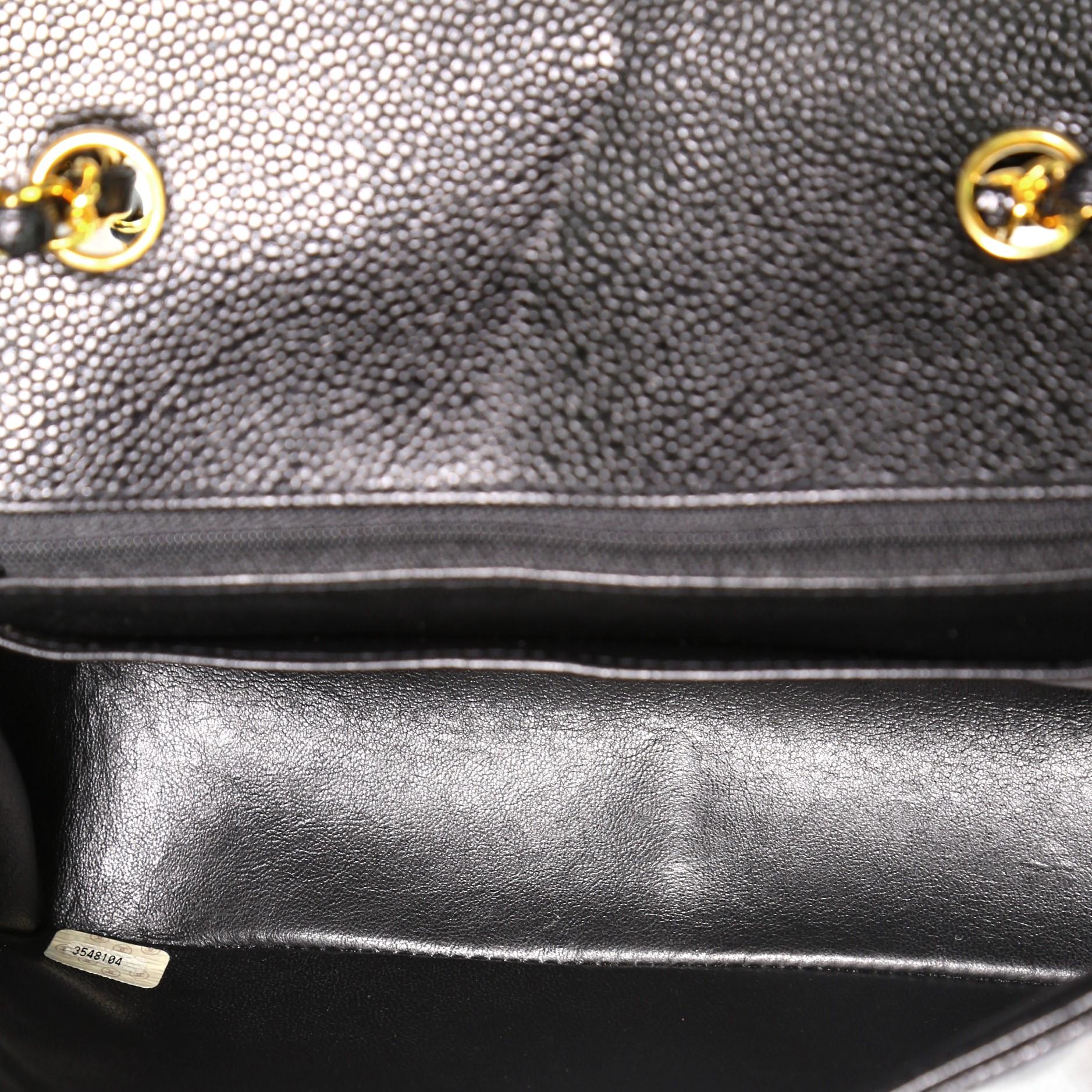 Chanel Vintage CC Chain Flap Bag Vertical Quilt Caviar Small 1