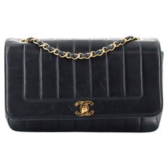 Chanel Vintage CC Ketten-Klappentasche aus gestepptem Lammfell Medium