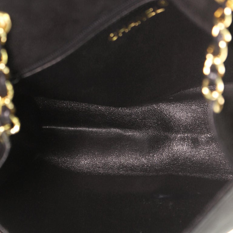 Chanel Vintage CC Chain Full Flap Bag Quilted Suede Small at 1stDibs