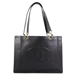 Chanel Vintage CC Chain Tote Caviar XL