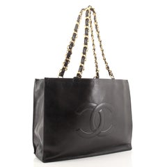 Chanel Vintage CC Kette Tragetasche aus Lammfell groß