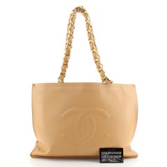 Chanel Vintage CC Kette Tragetasche aus Lammfell groß