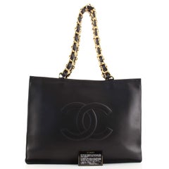 Chanel Vintage CC Kette Tragetasche aus Lammfell groß