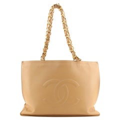 Chanel Vintage CC Chain Tote Lambskin Large