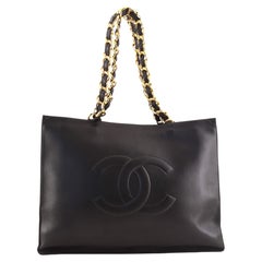 Chanel Vintage CC Kette Tragetasche aus Lammfell groß