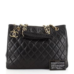 Chanel Vintage CC Charm Tote Quilted Lambskin Large