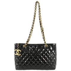 Chanel Vintage CC Charm Tote Quilted Patent Medium