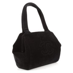 Chanel Vintage CC Clasp Shoulder Bag Velvet Small
