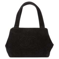 Chanel Vintage CC Clasp Shoulder Bag Velvet Small