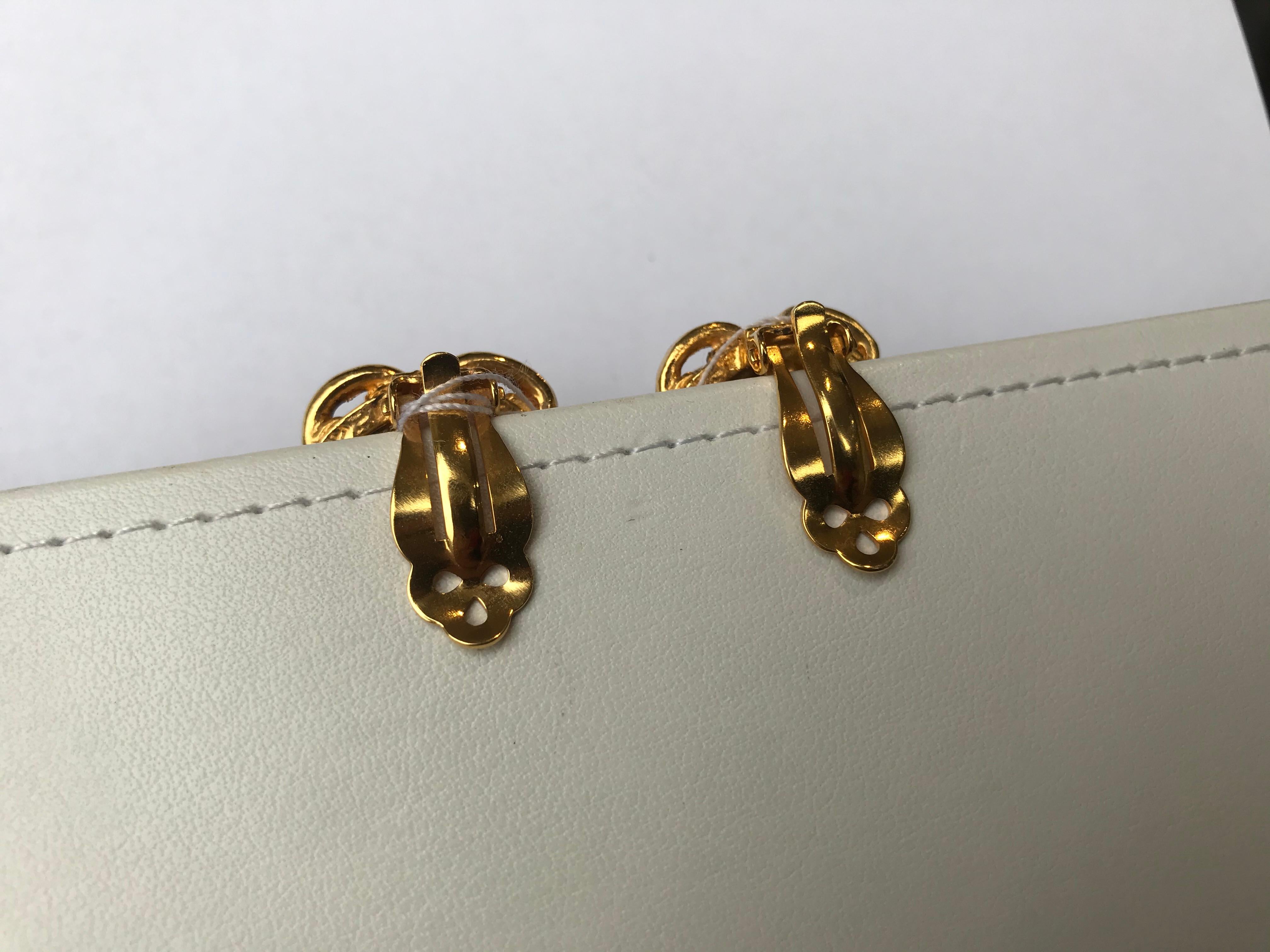 Chanel Vintage CC Clip-On Earrings 2