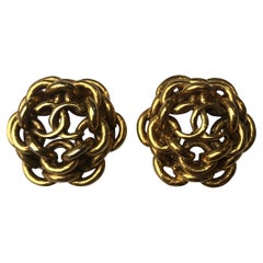 Chanel Vintage CC Clip-On Earrings