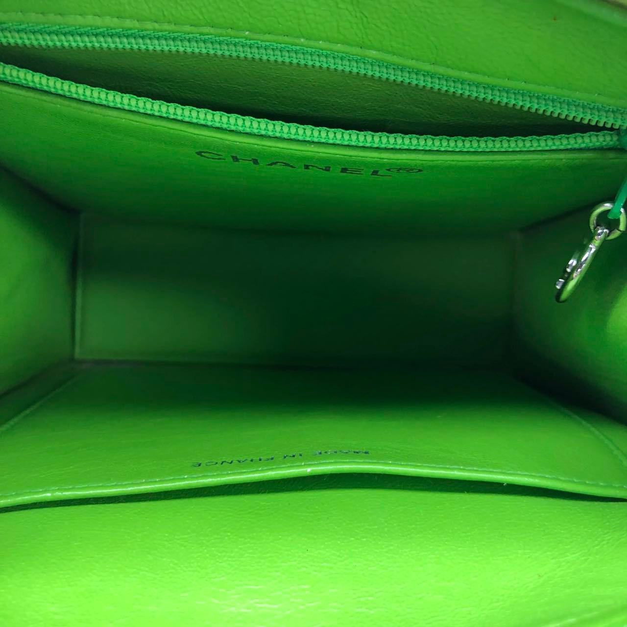 Chanel Vintage CC Coco Mark Grüner Samt gesteppte Fronttasche Umhängetasche im Angebot 10