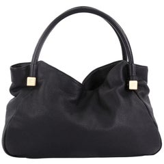 Chanel Vintage CC Dice Shoulder Bag Leather Large