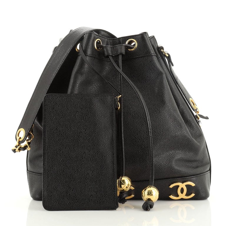 CHANEL // Vintage CC Bucket Bag $1,595 Obsessed 🖤🖤🖤 Shop now at