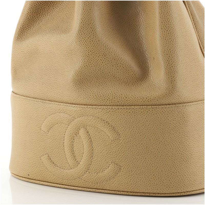Chanel Vintage CC Drawstring Bucket Bag Caviar Medium 2