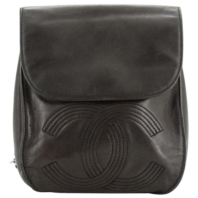 Chanel Vintage CC Flap Backpack Leather Small