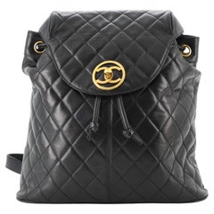 Chanel Vintage CC Flap Backpack Quilted Lambskin Medium