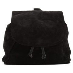 Chanel Vintage CC Flap Backpack Suede Medium