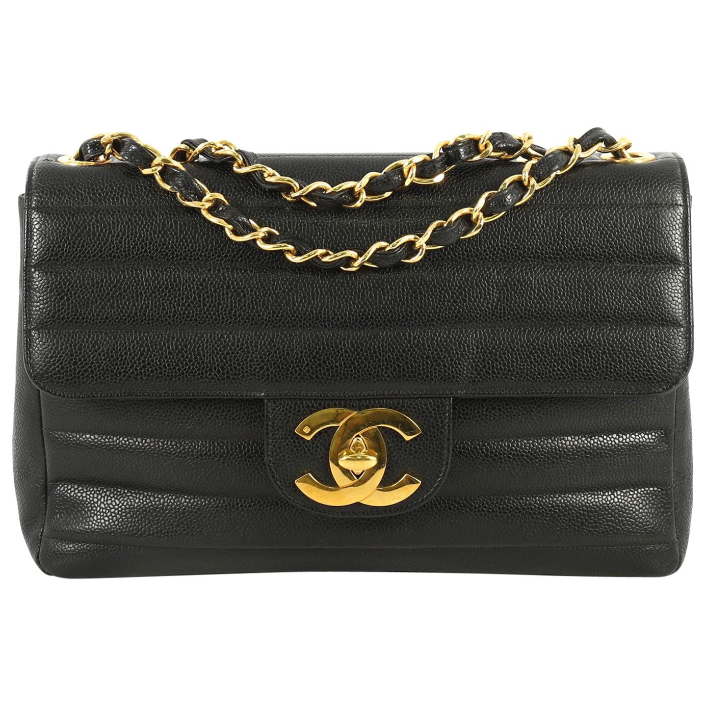 CHANEL Handbag Timeless Lambskin Quilted Horizontal & Vertical