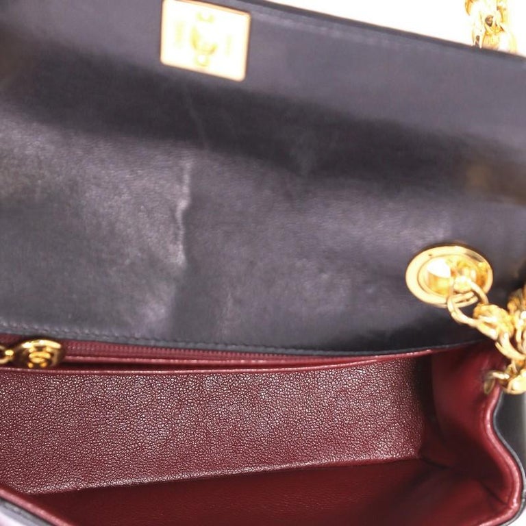 Chanel Vintage CC Flap Bag Horizontal Quilt Lambskin Mini at 1stDibs