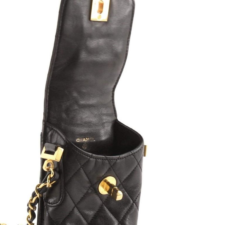 Chanel Vintage CC Flap Phone Holder Crossbody Bag Quilted Lambskin at  1stDibs  chanel flap phone holder with chain, chanel phone bag, chanel  crossbody phone holder