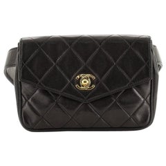 Chanel Vintage CC Flap Waist Bag Quilted Leather Small