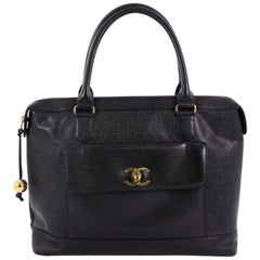 Chanel Vintage CC Front Pocket Briefcase Caviar
