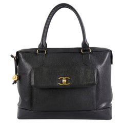 Chanel Vintage CC Front Pocket Briefcase Caviar