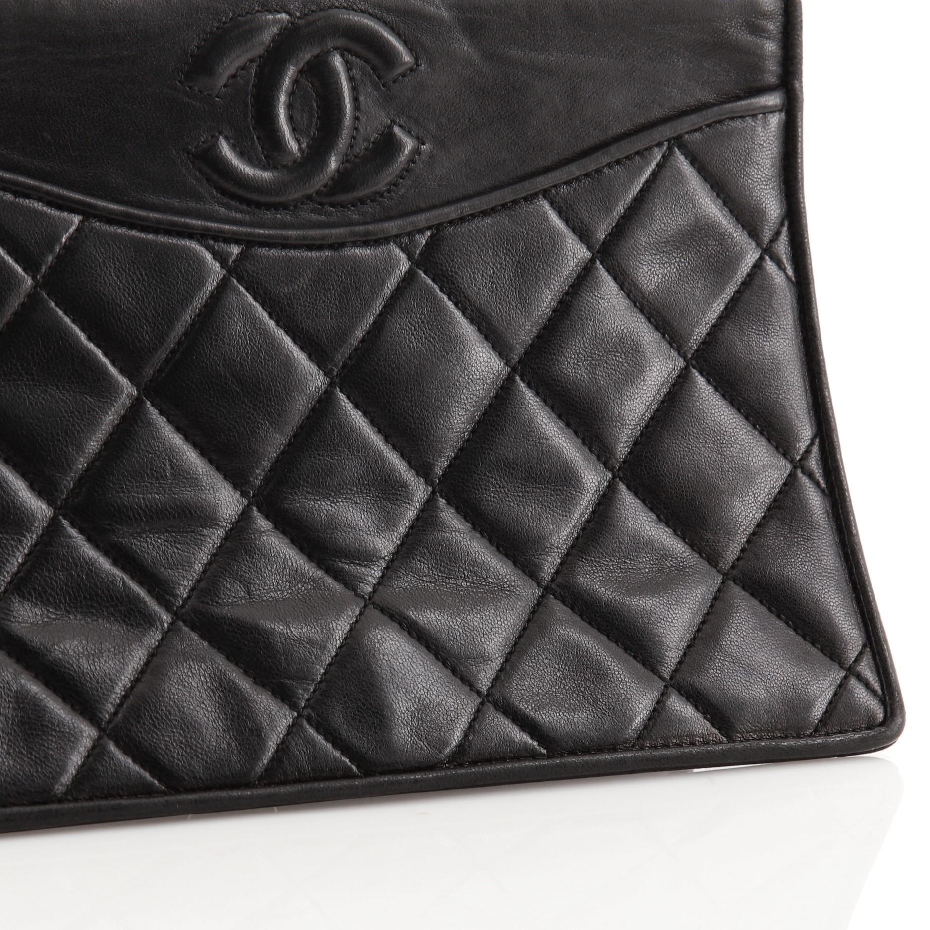 Chanel Vintage CC Full Flap Bag Quilted Lambskin Small 5