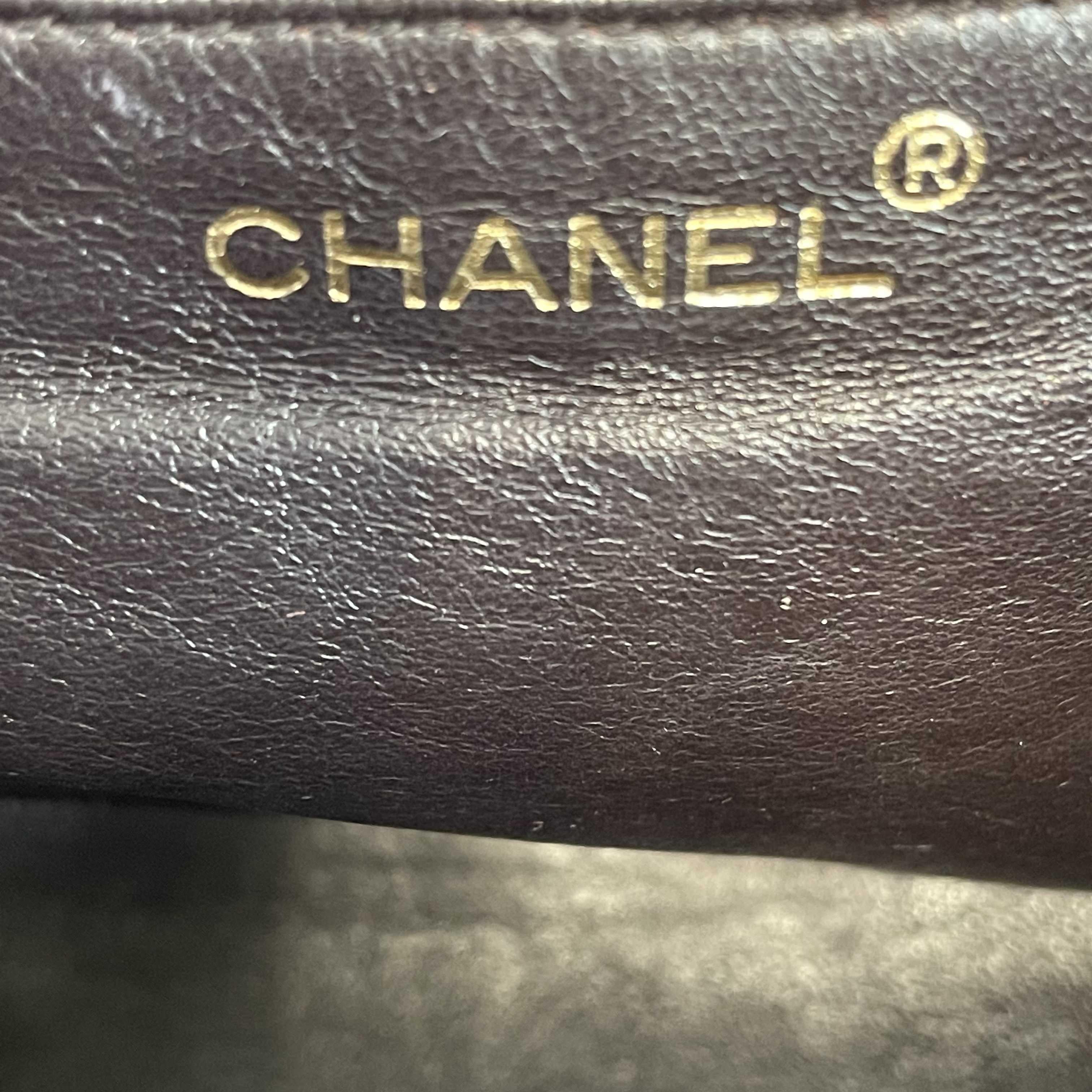	Chanel - Vintage CC Kelly Bag Dark Brown Caviar Shoulder Bag 11