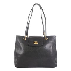 Chanel Vintage CC Lock Flap Tote Caviar Medium