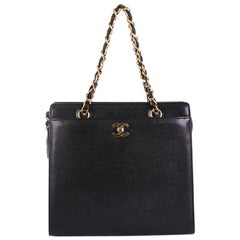 Chanel Vintage CC Lock Pocket Chain Tote Caviar Medium