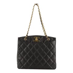 Chanel Vintage CC Lock Pocket Chain Tote Quilted Caviar Large Chanel Vintage CC Lock Pocket Chain Tote Quilted Caviar Large