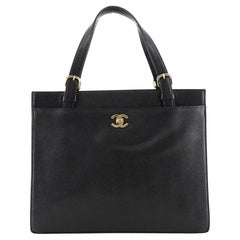 Chanel Vintage CC Lock Pocket Tote Caviar Large