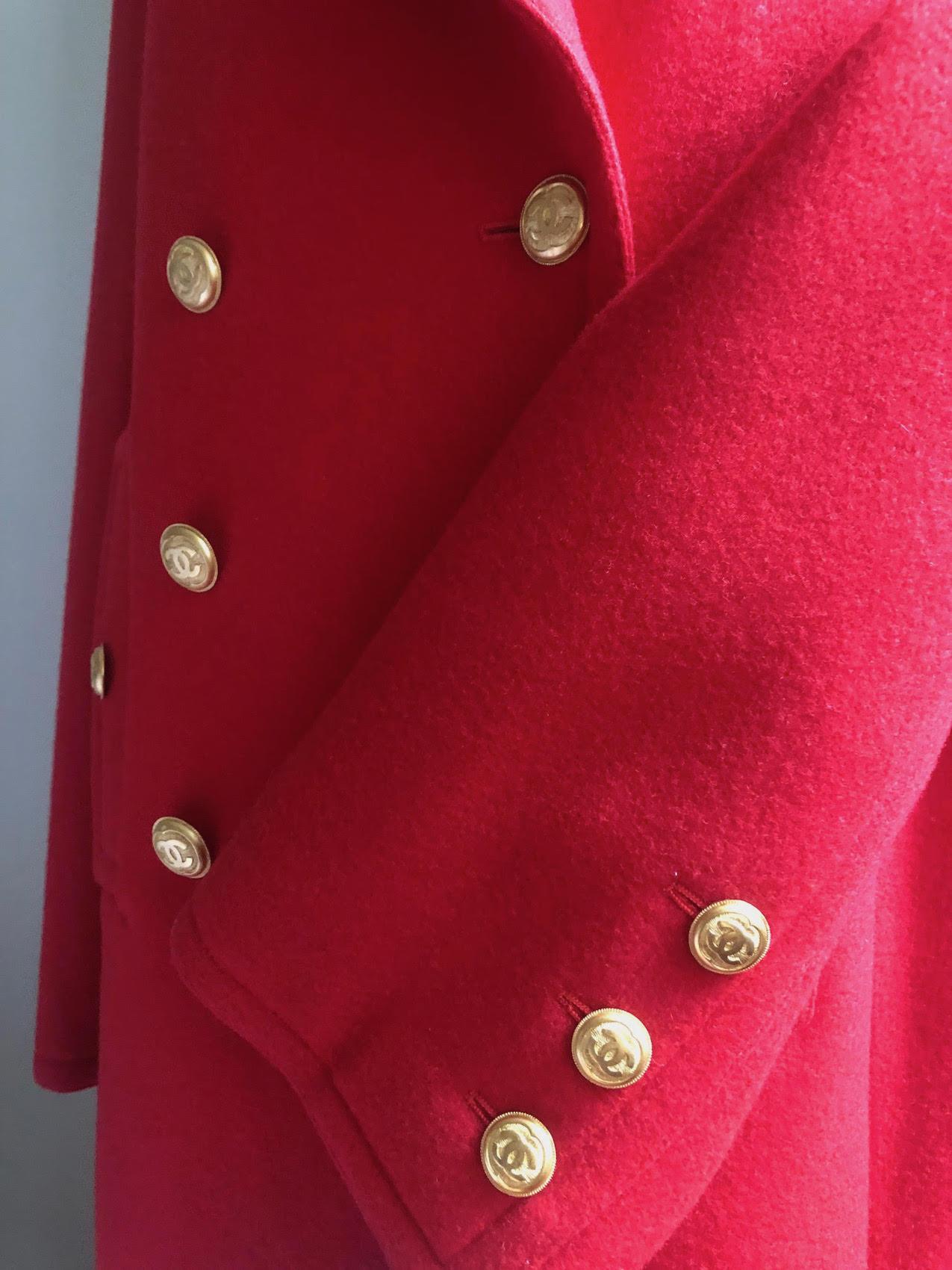 CHANEL Vintage CC Logo 12 Buttons Double-Breasted Jacket Coat 1990s 6