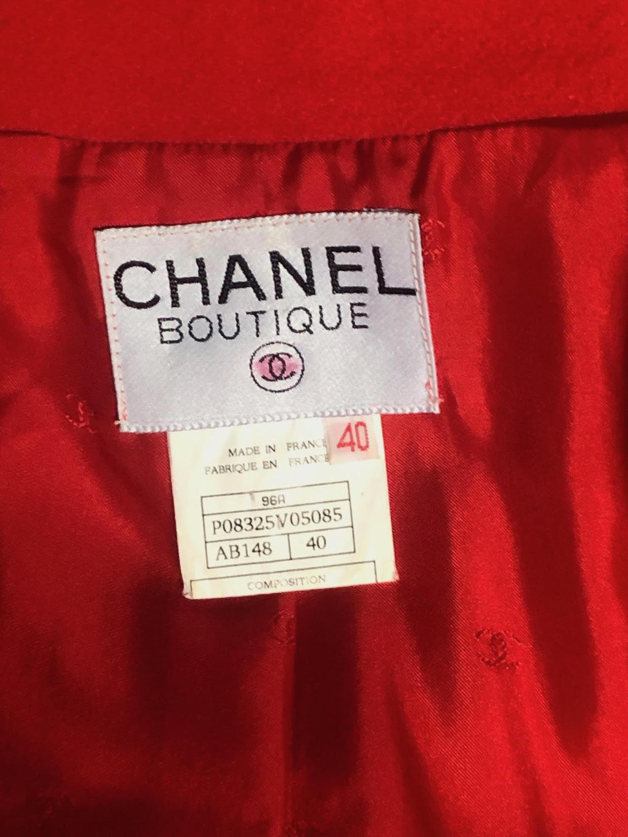 CHANEL Vintage CC Logo 12 Buttons Double-Breasted Jacket Coat 1990s 3